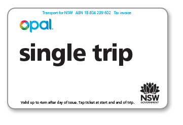 opal single trip ticket to airport